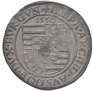 reverse: Austria. Ferdinando I d’Asburgo (1521-1564) imperatore del S.R.I. dal 1556. Pfundner 1530 (Vienna) AG gr. 5,62. Hahn 34. Con cartellino originale di antica raccolta. Bella patina di medagliere, migliore di BB 