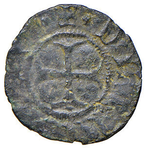 obverse: Fermo. Emissioni autonome sec. XV. Picciolo MI gr. 0,33. CNI 20. Bellesia Fermo 5. Molto raro. BB 