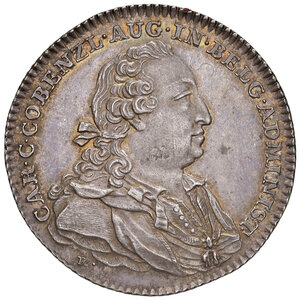 obverse: Austria. Karl von Cobenzl ministro plenipotenziario nei Paesi Bassi austriaci (1712-1770). Medaglia o mezzo tallero 1759 AG gr 13,53 Ø 33 mm. Opus: Jacques Roettiers. Montenuovo 2757. q.FDC 