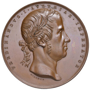 obverse: Austria. Ferdinando I d’Asburgo-Lorena imperatore del S.R.I. (1835-1848). Medaglia 1846 (Vienna) AE gr 63,69 Ø 49 mm. Opus: Konrad Lange. Per la costruzione del monumento a Francesco I in Vienna. Montenuovo 2622. q.FDC 