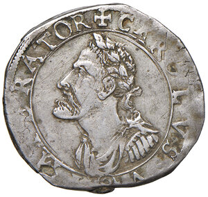 obverse: Francia. Città libera di Besançon. Emissioni a nome di Carlo V d’Asburgo imperatore. Testone 1624 AG gr. 8,17. KM 25. BB 