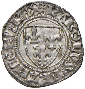 obverse: Francia. Carlo VI (1380-1422). Bianco (III emissione; 29 aprile 1405) Parigi AG gr. 2,96. Duplessy 377B. Ex asta Rauch 12/2007, 1466. q.SPL 