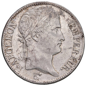 obverse: Francia. Napoleone I imperatore (1804-1814). Da 5 franchi 1810–A (Parigi) AG. Gadoury 584. Piccola mancanza sul ciglio del dr., altrimenti SPL 