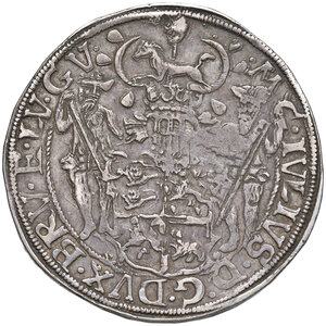 obverse: Germania. Braunschweig. Julius (1568-1589). Tallero 1582 (Goslar) AG gr. 29,14. Davenport 9063. Buon BB