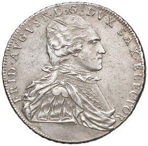 obverse: Germania. Sassonia. Federico Augusto I (1763-1806). Tallero 1794 (Dresda) AG gr. 27,95. Davenport 2703. Buon BB 