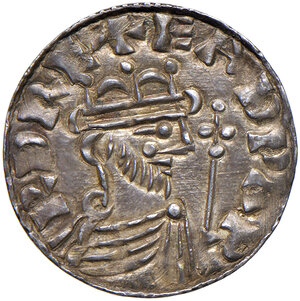 obverse: Gran Bretagna. Edoardo il confessore (1042-1066). Penny 1059-1062 AG gr. 1,27. Spink 1182. Ex asta Stack’s 22-23 ottobre 1981, Harold J. Bareford, 465. Raro. Bella patina di medagliere, SPL 