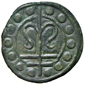 obverse: Firenze. Emissioni delle Compagnie di Arti e Mestieri. Tessera mercantile AE gr. 2,12. Banti –. Rara. q.SPL 