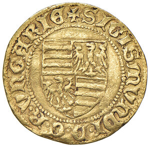 obverse: Ungheria. Sigismondo di Lussemburgo (1387-1437). Fiorino 1387-1389 (Kaschau; segno: gigli) AV gr. 3,51. Huszár 572. Gyöngyössy 101a. Friedberg 9. BB 