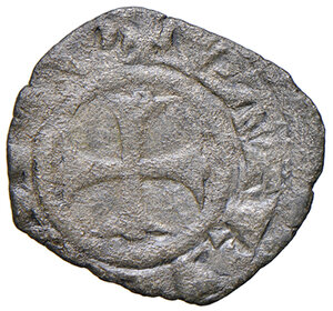 reverse: Sede Vacante 20 novembre 1268 – 1 settembre 1271 (Camerlengo card. Pietro di Montebruno). Viterbo. Denaro paparino MI gr. 0,48. Muntoni 2. Berman 164. MIR 132. Molto raro. BB 