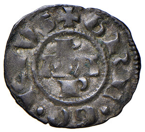 obverse: Gregorio XI (1370-1378). Bologna. Denaro MI gr. 0,44. Muntoni 18. Berman 210. Chimienti 61. MIR 232. Molto raro. BB