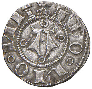 obverse: Martino V (1417-1431). Bologna. Bolognino 1426-1429 (armetta card. Aleman legato) AG gr. 1,07. Muntoni 45. Berman 281. Chimienti 137. MIR 292/10.  Estremamente raro. Lieve infrazione del tondello, altrimenti BB/Buon BB 