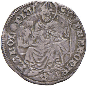 reverse: Eugenio IV (1431-1447). Bologna. Grossone AG gr. 2,42. Muntoni 34. Berman 314. Chimienti 140. MIR 319/4.  Molto raro. Lieve infrazione del tondello, altrimenti BB 