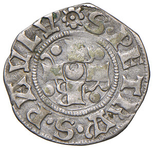 reverse: Pio II (1458-1464). Roma. Bolognino romano AG gr. 0,50. Muntoni 26. Berman 368. MIR 364/6. Conio di Emiliano Orfini. Raro. Buon BB