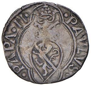 obverse: Paolo II (1464-1471). Spoleto. Bolognino marchigiano AG gr. 0,94. Muntoni 84. Berman 441. MIR 441/1 (zecca del Ducato di Spoleto: Foligno). Molto raro. BB 