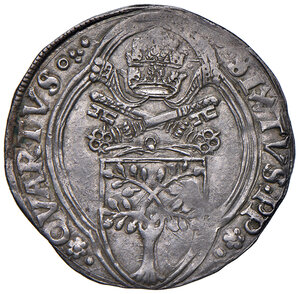 obverse: Sisto IV (1471-1484). Roma. Grosso AG gr. 3,79. Muntoni 16. Berman 452. MIR 455/1. Patina di medagliere, buon BB 