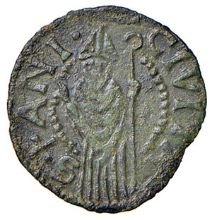 reverse: Sisto IV (1471-1484). Fano. Picciolo MI gr. 0,52. Muntoni 54. Berman 473. Ciavaglia 6. MIR 470/1. Molto raro. Conservazione insolita per il tipo di moneta, q.SPL 