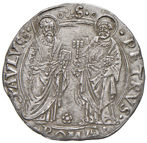 reverse: Innocenzo VIII (1484-1492). Roma. Grosso AG gr. 3,50. Muntoni 5. Berman 498. MIR 489/1. Mosso di conio al dr., altrimenti migliore di BB 