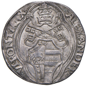 obverse: Alessandro VI (1492-1503). Ancona. Grosso AG gr. 3,00. Muntoni 23. Berman 538. Dubbini-Mancinelli pag. 77 (1° tipo). MIR 536 (zecca della Marca Anconitana: Macerata o Ancona). Villoresi 173. Buon BB/BB