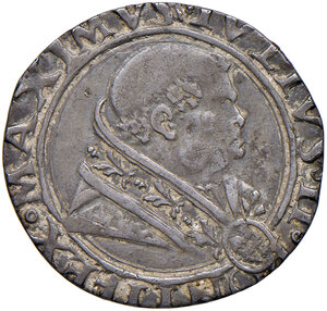 obverse: Giulio II (1503-1513). Roma. Giulio AG gr. 2,88. Muntoni 24. Berman 570. MIR 558. Ex asta Artemide 3 aprile 2003, 488. Rarissimo. Patina di medagliere. Tosato, altrimenti buon BB