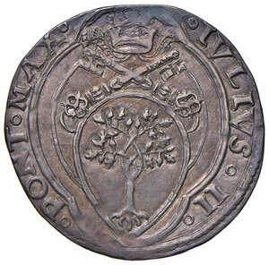 obverse: Giulio II (1503-1513). Roma. Giulio AG gr. 3,29. Muntoni 28. Berman 574. MIR 561/1. Bellissima patina, q.SPL 