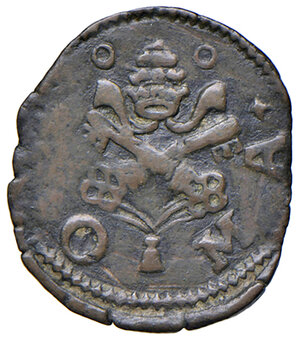 obverse: Giulio II (1503-1513). Roma. Picciolo MI gr. 0,72. Muntoni 52 var. I. Berman 586. MIR 571/3. Raro. Buon BB 