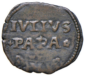 reverse: Giulio II (1503-1513). Roma. Picciolo MI gr. 0,72. Muntoni 52 var. I. Berman 586. MIR 571/3. Raro. Buon BB 