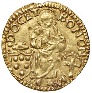 reverse: Leone X (1513-1521). Bologna. Ducato papale (armetta card. Giovanni de’Medici legato) AV gr. 3,44. Muntoni 100. Berman 686. Chimienti 255. MIR 651/1.  Debolezza di conio, altrimenti q.SPL 