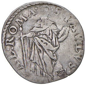 reverse: Gregorio XIII (1572-1585). Roma. Giulio AG gr. 2,92. Muntoni 133. Berman 1182. MIR 1139/1. Molto raro. q.BB 