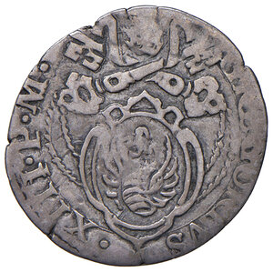 obverse: Gregorio XIII (1572-1585). Roma. Grosso anno santo 1575 AG gr. 1,33. Muntoni 141 bis (inedito; coll. Cappelli) var. Berman –. MIR –.   Questo esemplare presenta la legenda del dritto diversa rispetto a quella descritta dal Muntoni. Della più grande rarità. q.BB/MB