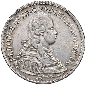 obverse: Firenze. Pietro Leopoldo I di Lorena (1765-1790). Francescone 1771 AG gr. 27,35. Galeotti XIII, 6. MIR 379/12. Graffietto al dr., altrimenti BB