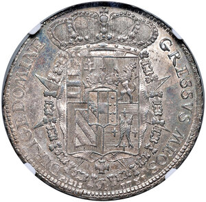 reverse: Firenze. Pietro Leopoldo I di Lorena (1765-1790). Francescone 1781 AG. Galeotti VII, 14/6. MIR 380/6. In slab NGC MS 60, cert. n. 6647133-011. Migliore di SPL 