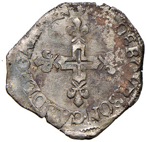 reverse: Sisto V (1585-1590). Avignone. Da 6 bianchi 1588 MI gr. 4,61. Muntoni –. Berman 1390. MIR 1350/5.  Rarissimo. Tondello irregolare e consuete debolezze di conio, altrimenti q.FDC