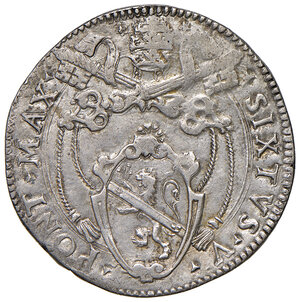 obverse: Sisto V (1585-1590). Bologna. Gabellone da 26 bolognini AG gr. 11,70. Muntoni 95. Berman 1059. Chimienti 388. MIR 1353/1. Molto raro. Buon BB 