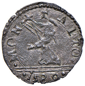 reverse: Sisto V (1585-1590). Montalto. Baiocco 1589 MI gr. 0,78. Muntoni 125. Berman 1383. MIR 1379/4. Raro. Migliore di BB 