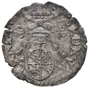 obverse: Sede Vacante I: 27 agosto – 15 settembre 1590 e II: 27 settembre – 5 dicembre 1590 (Camerlengo card. Enrico Caetani). Fano. Baiocco MI gr. 0,78. Muntoni 11. Berman 1401. Ciavaglia 49. MIR 1395/1. Molto raro. BB 