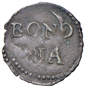 reverse: Sede Vacante I: 27 agosto – 15 settembre 1590 e II: 27 settembre – 5 dicembre 1590 (Camerlengo card. Enrico Caetani). Bologna. Quattrino MI gr. 0,47. Muntoni 3. Berman 1430. Chimienti 405. MIR 1423/1 (monetazione anonima pontificia del sec. XVI). Raro. BB 