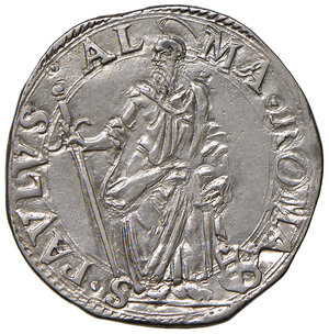 reverse: Paolo V (1605-1621). Roma. Testone anno V AG gr. 9,56. Muntoni 28. Berman 1553. MIR 1539/2. SPL 