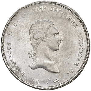 obverse: Firenze. Ludovico di Borbone (1801-1803). Francescone 1803 AG. Pagani 6. MIR 415/4. BB 