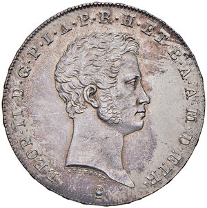 obverse: Firenze. Leopoldo II di Lorena (1824-1859). Mezzo francescone 1834 AG. Pagani 125. MIR 451. Molto raro. Graffio nel campo al dr., altrimenti migliore di SPL 