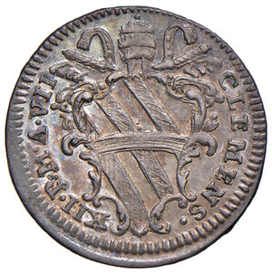 obverse: Clemente XII (1730-1740). Roma. Grosso anno VII AG gr. 1,13. Muntoni 121 b) var. I. Berman 2653. MIR 2516/9. Raro. Leggera patina iridescente, q.SPL 