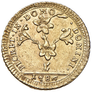 obverse: Pio VI (1775-1799). Roma. Doppia 1786 AV gr. 5,49. Muntoni 4. Berman 2953. MIR 2758/13. Migliore di BB 