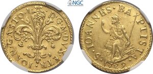 obverse: Firenze, Giovanni Gastone de Medici (1723-1737), Zecchino o Fiorino d oro 1729, Au 21,5 mm 3,50 g, in Slab NGC MS64 (cert. 3154324021 second best grade)
				