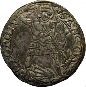 reverse: Mesocco, Gian Giacomo Trivulzio (1487-1518), Grosso da 6 Soldi, Rara Ag 27,5 mm ,52 g, BB-SPL
				