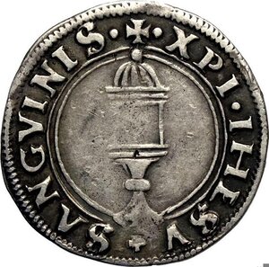 reverse: Mantova, Francesco II Gonzaga (1484-1519), Mezzo Testone, RR MIR-419 Ag 24,5 mm 3,79 g, q.BB
				