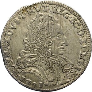 obverse: Modena, Rinaldo d Este (1706-1737), Ducato 1721, Ag 40,5 mm 22,24 g, BB-SPL
				