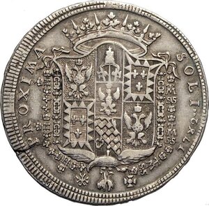 reverse: Modena, Ercole III d Este (1780-1796), da 2 Scudi 1782, Rara Ag 37 mm 18,29 g, BB+
				