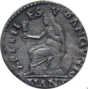 reverse: Mantova, Francesco II Gonzaga (1484-1519), Doppio Sesino, MIR-428 Mi 16,5 mm 1,05 g, di qualità inusuale con bel ritratto, q.SPL
				