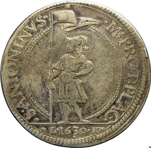 reverse: Piacenza, Odoardo Farnese (1622-1646), Scudo 1630, Ag 43 mm 27 g, q.BB
				