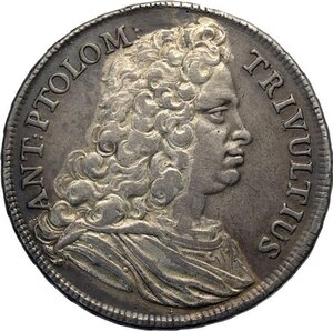 obverse: Retegno, Antonio Tolomeo Gallio/Trivulzio (1708-1767), Mezzo Tallero 1726, RR Ag 34,5 mm, BB-SPL
				