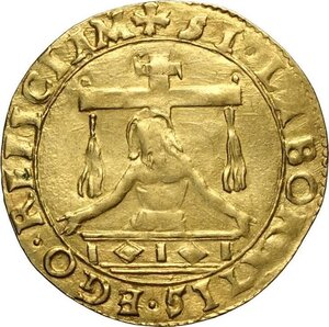 reverse: Mantova, Federico II Gonzaga (1519-1540), Scudo del Sole, MIR-446 Au 24 mm 2,93 g, BB-SPL
				